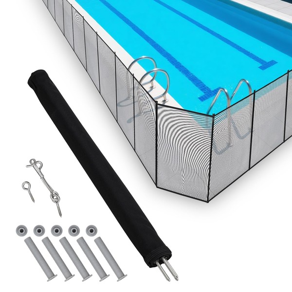 ExploreHorizon Pool Fence 4Ft x 12Ft, 320GSM Teslin Mesh with