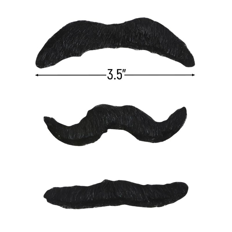 Rhode Island Novelty 3.5 Inch Mustache Set, One Pack of