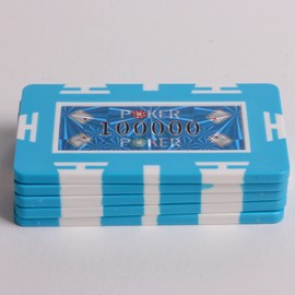 Redtooth Poker 100,000 Value Casino Numbered Plastic Chip Plaques for High Stakes Games