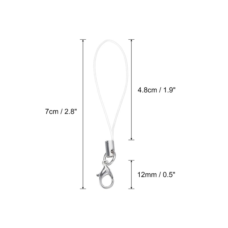 Sourcing Map 100Pcs White Lanyard with Lobster Clasp for Cellphone