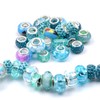60 Pcs European Assorted Large Hole Spacer Beads, Assortments Metal