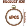 6Pcs 3 Inch Small Embroidery Hoops, - Premium Oval Rubber