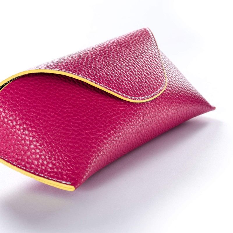 FEFI - Large Colourful Glasses Case - Sunglasses Case, raspberry