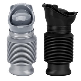 Set of 2 Portable Travel Urinal, Collapsible Urinals for Men and Women, Reusable Kids Potty, Personal Pee Bottle for Outdoor Camping, Long Road Trip and in Traffic
