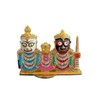 BEXCO Stone Studded Lord Jagannath, Balabhadra, Subhadra Idol with Sudarshan