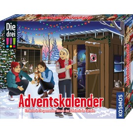 Kosmos 632557 The Three Advent Calendar 2024, Discover the Secret in the Animal Shelter in 24 Exciting Puzzles, with 24 Detective Gimmicks, Toy Advent Calendar for Children from 8 Years