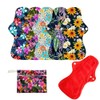Juego de 6 almohadillas para orejas menstruales reutilizables e impermeables,