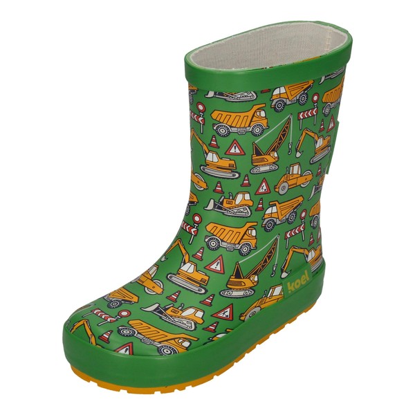 KOEL Barefoot Wellie Bare Multi Tractor Green Wellington Boots, Tractor
