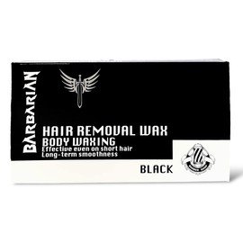 Hair Removal Wax | Barbarian Body Wax | Effective on Short Hair | Long-term Smoothness (Black)