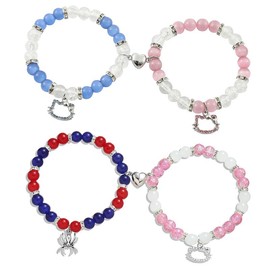 TMANI Spider Friendship Bracelet Magnetic Couple Relationship Distance Bracelet Cosplay Costume Accessory Pink Best Friend Distance Matching Bracelet Jewelry Gift For Couples Kids Women Girls Men - Color: Blue