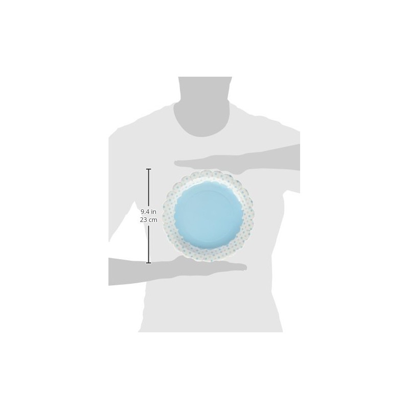 Ginger Ray Pink & Blue Spotty Paper Plates - Little