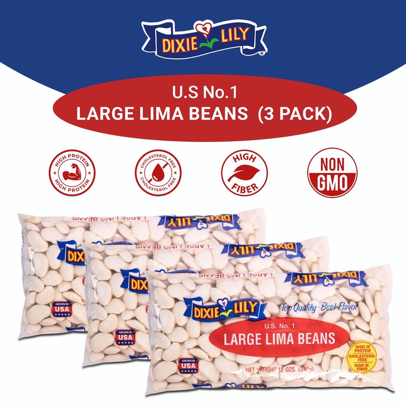 Dixie Lily - Large Lima Beans - Dried Beans for