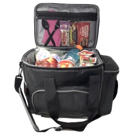 FOXI Large Lunch Cooler Bag Insulated Reusable Lunch Bag For Men And Women (Black)