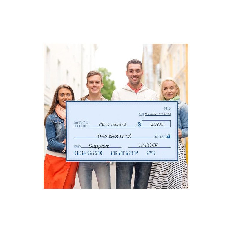 Giant Dry Erase Check - 30" x 16", Big Oversized