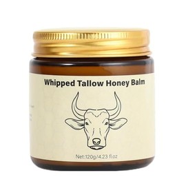 Whipped Tallow Honey Lip Balm, Tallow Honey Body Balm, Grass-Fed Tallow Skin Cream Body Moisturizer, Deeply Moisturizing and Nourishing for Dry Skin, Suitable for Dry, Chapped Skin