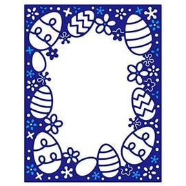 Kwan Crafts Egg Flowers Frame Happy Easter Decoration Metal Die Cutting Dies for DIY Scrapbooking Photo Album Embossing Folder