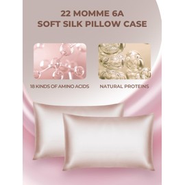 Mulberry Silk Pillowcase for Hair and Skin, SGMSILK 22 Momme Natural Silk Pillow Cases with Zipper, 6A Soft and Smooth Single Sided Pure Silk Pillow Cover (Coral Pink, Queen 20"x30")