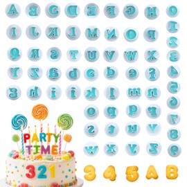 Fondant Letter Cutters, 3D Alphabet and Number Cutters, 62 Pcs