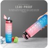 K-MART Sports Water Bottle with Straw and Time Marking, and