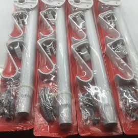 ClosetMaid LOT of 4 ClosetMaid 16400 Adj. Wood Shelf Hang Metal Rod Kit. White. 3-4 feet