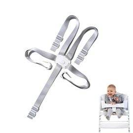 Yuaiosn 1 x 5-point safety belt, high chair safety belts, replacement safety belts, high chair straps, adjustable, convertible straps for high chair/pushchair