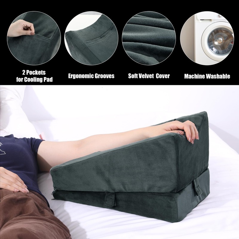 BALAPET 2-in-1 Adjustable Height Arm Elevation Pillow with Pockets, Ergonomic