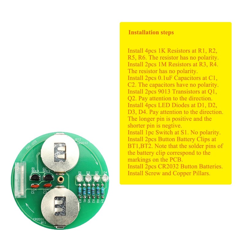 DIDODI Soldering Practice Kit Desktop Mini Gyroscope Hand Gyroscope Electronic