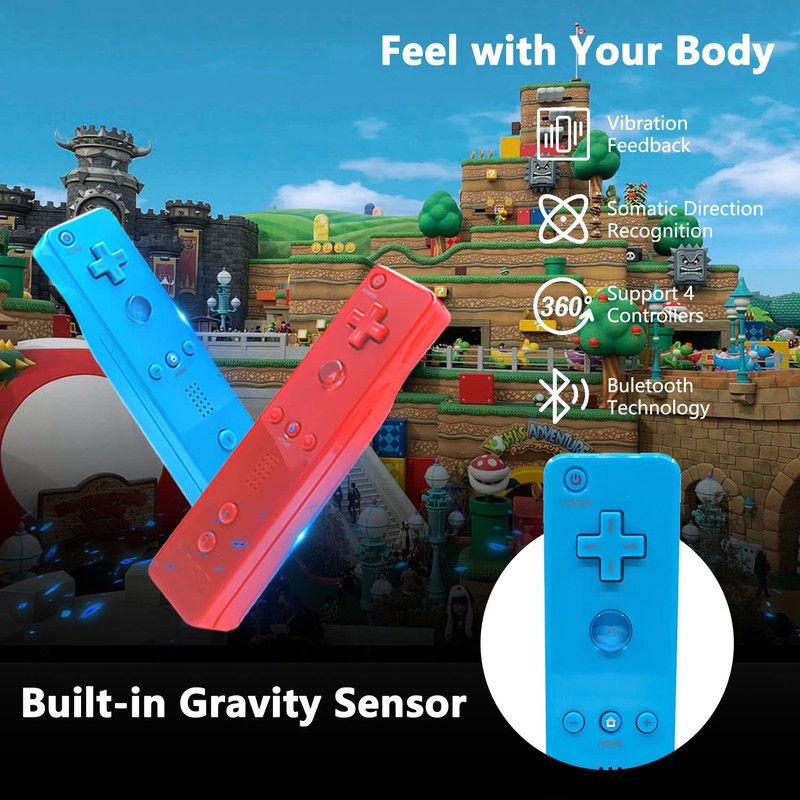 Controller for Wii, Remote Controller for Wii with Silicone Case
