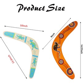 XineYuor Bumerang für Kinder, 2PCS Bumerang Holz,V-Förmiger Zurückkehrender Bumerang im Freien Fliegendes Bumerang-Spielzeug für Kinder Anfänger Sportspielspielzeug