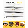 Fine Cooking Tweezers Set, Professional Stainless Steel Food Tongs, Kitchen