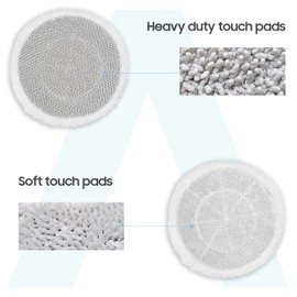 Upgraded Replacement Steam Mop Pads Kit Compatible with Shark S7001 S7201 S7000 Series Steam & Scrub All-in-One Hard Floor Steam Mop, 8 Pack