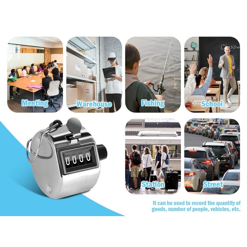 Hitopin 9 Pieces Mechanical Hand Counter, Hand Counter, Finger Counter,