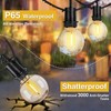ZJOJO Solar Outdoor String Lights Waterproof, 50FT G40 Globe Patio