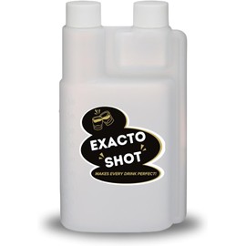 Exacto Shot Portable, Plastic Twin Neck Measurement Bottle, Outdoors Flask Beverage Dispenser (Gold, 16oz)