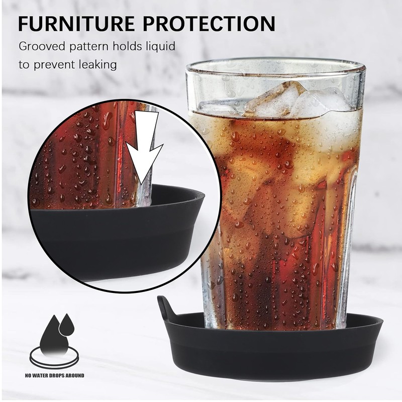 Amooca Car Cup Coaster Universal Automotive Waterproof Non-Slip Cup Holders