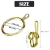 WUBAYI 50 Set Metal Brass Curtain Rings and Hooks, 30mm