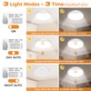 Slochi 2Pack Motion Sensor Ceiling Light Wired, 3000K/4000K/6500K Motion Sensor