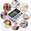 4 Channels Digital Kitchen Timer Clock with Large LCD Display,