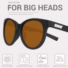 MAXJULI XXL Polarized Round Sunglasses for Big Heads Men Women