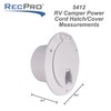 RecPro RV Camper Trailer Motorhome Power Cord Hatch/Cover (White) |