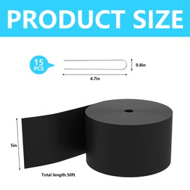 Watayo 50 FT Grass Barrier Landscape Edging Coil - 5 inch Depth Terrace Board Edging - Flexible Garden Bed Weed Barrier for Lawn Area Driveway Path Sidewalk