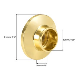 sourcing map Closet Rod Flange,25mm/0.98inch Dia Golden, Wardrobe Socket Bracket Support Holder for Pipe 2Pcs