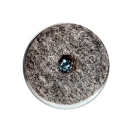 MO-Werkzeughandel ® Pack of 16 Felt Furniture Gliders, Diameter 18 mm, Grey, Nickel-Plated, Made in Germany