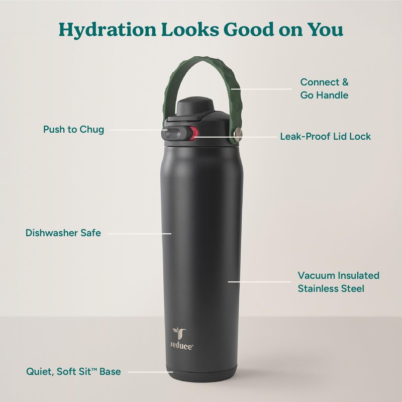 REDUCE Aura Vacuum Insulated 26 oz Water Bottle - Leak-Proof