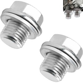 Alriedy Pack of 2 Oil Drain Plug M12, Motorcycle Seals and Washers Adapter with Seals for Oil Drain Plug, Thread and Return Drain Plug for Car