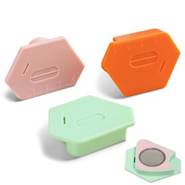 Sqsxgz 3 Pcs Magnetic Seam Guide for Sewing Machine,Magnetic Seam Guide,Seam Guide for Sewing Machine,Seam Guide,Multifunctional Polygonal Hemmer Guide with Scale, Sewing Accessories Supplies