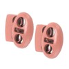 30Pcs Metal Cord Locks Double Hole Zinc Alloy Durable Light