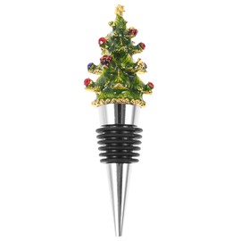 Christmas Tree Wine Stopper Reusable Bottle Plug Wine Accessories Keeps Wine Fresh Wine Beverage Decorations Xmas Party Favors Art Decor 4.3 in