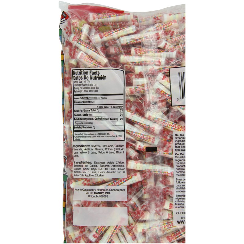 Smarties Candy Rolls, 5 Pound Bag