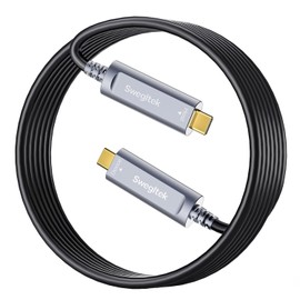 swegltek Fiber Optic USB C Cable(50ft),10Gbps Active Optical Type C Gen3.2 Cable,Compatible with Cameras,Displays,Projectors,Webcams,Printer
